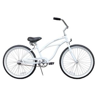 Beach Cruiser Bicycle bike Firmstrong URBAN 24 Womens WHITE with Alloy 