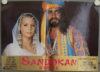 KK54 Sandokan Kabir Bedi TV Series Emilio Salgari 14 Orig Poster Italy 