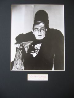 Bela Lugosi Signed Autograph Display Dracula