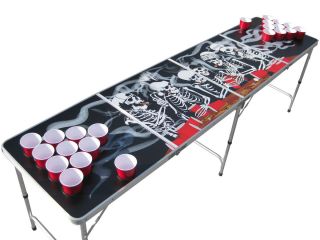 Bones Beer Pong Table with Pre Drilled Holes