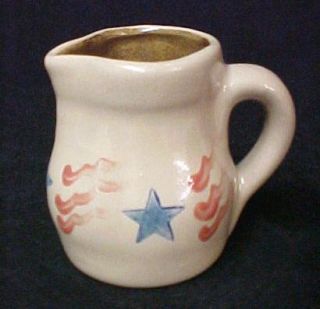 beaumont pottery stars stripes creamer pitcher new