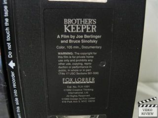 Brothers Keeper VHS Joe Berlinger Bruce Sinofsky 720917010915