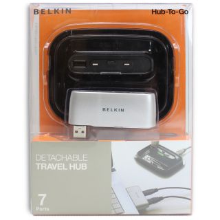 Belkin F5U706 2 in 1 USB 2 0 7 Port External Stable Base Travel Hub to 
