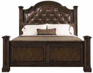 Bernhardt Normandie Manor King Leather Panel Bed Free SHIP East 