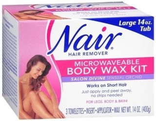 Nair Hair Remover Microwavable Body Wax Kit BIG 14 oz Tub NEW