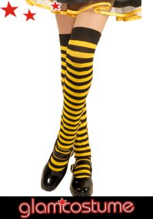 and black striped socks for dressing up a bee or fairy costume one 