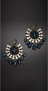 accessories shoes ben amun blue chandelier crystal drop earrings new