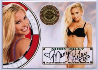   of 3 Mary Riley 2012 Benchwarmer Auto Signature Cards Hot Model