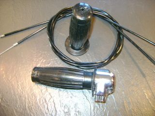 Dual Cable Throttle and Beston Grips with Cables Triumph BSA T120 A65 