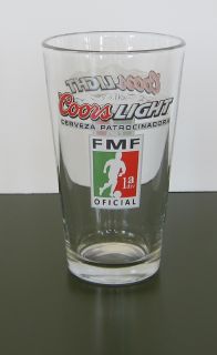Coors Light Beer Glasses FMF Division 1A Mexico Futbol Soccer Pint 