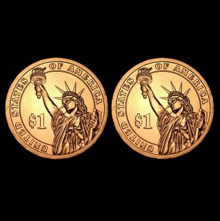 2012 P+D Benjamin Harrison ~ Coins are from Original U.S. Mint Set 