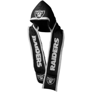 click an image to enlarge oakland raiders black hooded knit scarf you 