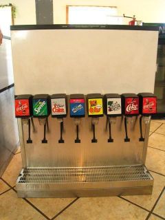 Lancer 2500 8 Head Soda Fountain Beverage Dispenser Machine w Rack 