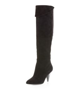 Belle by Sigerson Morrison Paneled Suede Boot Black