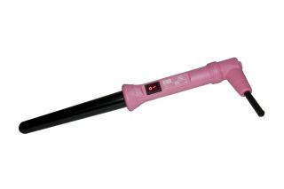 MyProStyler Pink Curler Clipless Curling Wand 18 25mm NEW FREE Glove 