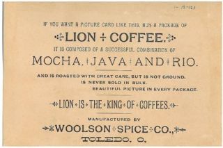 Woolson Spice Co. Mid Summer Greeting Card 1896 Chromolitograph Custom 