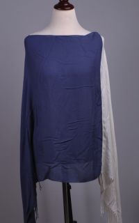 ISW* Nwt $230 Colombo White & Blue Wrap Poncho One Size (9507ggg) NEW