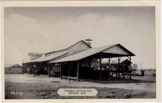 Postcard of Turner’s Cotton Gin in Belzoni Mississippi