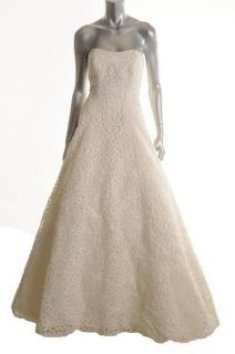 Bellissima Couture Grazia Ivory Cutout Beaded Lace Lined Wedding Dress 