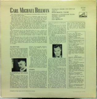 CARL MICHAEL BELLMAN sven bertil taube LP Mint  SCLP 1003 1st Press 