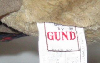 Gund Bialosky Teddy Bear Vintage 1982 Brown Tag Plush Stuffed Animal 
