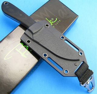 BENCHMARK Backpacker Fixed Blade Neck Knife Black Micarta Handle ABS 