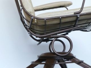 Berton Bottemiller Vintage 80s Homecrest Rocking Swivel Spring Chair 