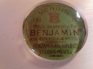 Benjamin .177 Cal Pellets For Air Rifles Sealed In small glass paper 