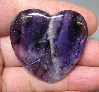 Big Fluorite Flat Heart ~ 45mm ~ Crystal Healing