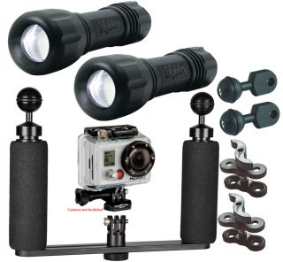 Bigblue Underwater LED Lighting System Kit for HD Action Video Cameras 