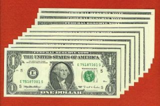 US Currency 1995 $1 FRN Old Paper Money Gem Uncirc
