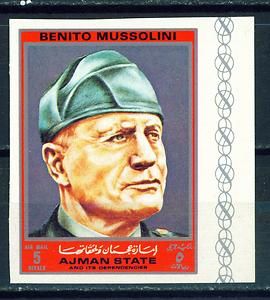 Italian WW2 Leader Benito Mussolini Stamp MNH Imperforated