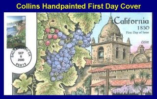 Collins Hand Painted 3438 California Missions RARE