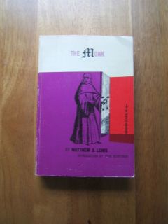 The Monk by Matthew G Lewis Intro by John Berryman SC 1959