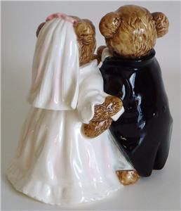 BIALOSKY HUMMELWERK Ted & Ginger CERAMIC bears WEDDING CAKE TOPPER 