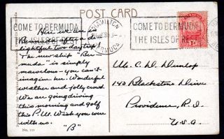 Bermuda Entrance to Girvan Paget 1908 Colored Postcard