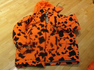 Hunting Jacket with Bibb / Mens Lg. Blaze Orange
