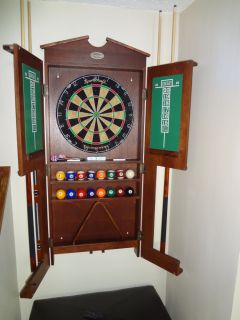 Sportcraft Pool Table with Darts and Wall Mount