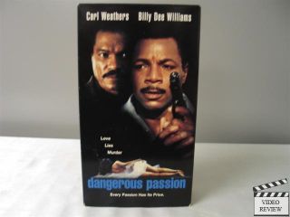 Dangerous Passion VHS Carl Weathers Billy Dee Williams Lonette McKee 