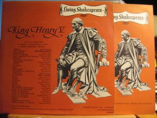 KING HENRY V Richard Burton ANNA MASSEY Living Shakespeare + booklet