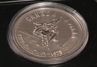 1975 Canadian Dollar Encapsulated Proof 100th Anniversary Calgary Coin