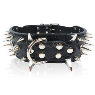 Leather Spiked Dog Collar Pitbull Bully Spikes Extra Large XL