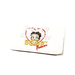 Betty Boop 1930 Signature Faux Leather Bifold Wallet Purse White 
