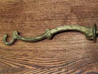 Plant Hook Bird Cage Hanger Chipped Old Brass Color Paint Antique 