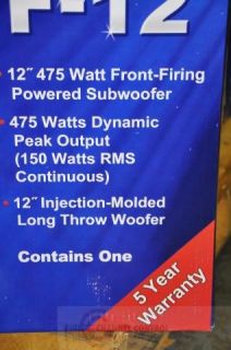 BIC America F12 12 inch Front Firing Powered Subwoofer
