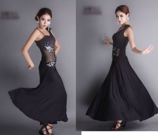   Floral Flamenco Latin Guo Biao Ballroom Dance Dress Evening Dress