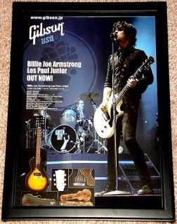 Green Day Billie Joe Armstrong Signature Gibson Les Paul Junior Framed 