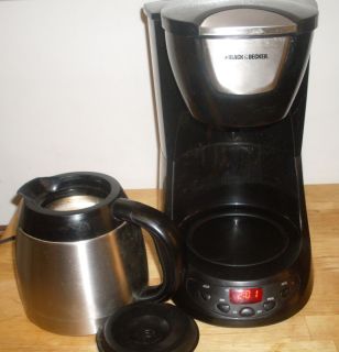 Black & Decker Thermal 8 Cups Coffee Maker Model DE790 B Nice!