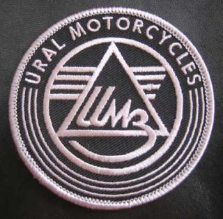 RUSSIAN MOTORCYCLES URAL PATCH BIKE SIDECAR EMBROIDERED EMBLEM TWO 