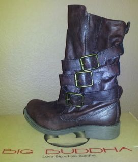 Big Buddha Casi Womens Motorcycle Boots Size 8 Brown BRAND NEW